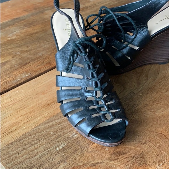 Cole Haan heeled wedge size 8.5 - Picture 2 of 4